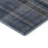 Blue And Gray Plaid Washable Area Rug With UV Protection