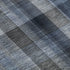 Blue And Gray Plaid Washable Area Rug With UV Protection