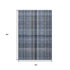 Blue And Gray Plaid Washable Area Rug With UV Protection