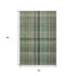 9' X 12' Green And Gray Plaid Washable Area Rug With UV Protection