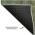 9' X 12' Green And Gray Plaid Washable Area Rug With UV Protection