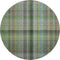 9' X 12' Green And Gray Plaid Washable Area Rug With UV Protection