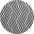 9' X 12' Black And Ivory Geometric Washable Area Rug With UV Protection