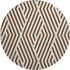 9' X 12' Brown And Ivory Geometric Washable Area Rug With UV Protection