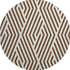 9' X 12' Brown And Ivory Geometric Washable Area Rug With UV Protection