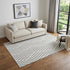 9' X 12' Gray And Ivory Geometric Washable Area Rug With UV Protection