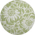 9' X 12' Fern Green And Ivory Floral Washable Area Rug With UV Protection