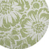 9' X 12' Fern Green And Ivory Floral Washable Area Rug With UV Protection