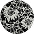 9' X 12' Black And Ivory Floral Washable Area Rug With UV Protection