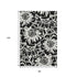 9' X 12' Black And Ivory Floral Washable Area Rug With UV Protection