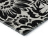 9' X 12' Black And Ivory Floral Washable Area Rug With UV Protection