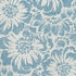 9' X 12' Denim Blue And Ivory Floral Washable Area Rug With UV Protection