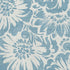 9' X 12' Denim Blue And Ivory Floral Washable Area Rug With UV Protection