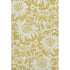 9' X 12' Gold And Ivory Floral Washable Area Rug With UV Protection