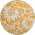 9' X 12' Orange And Ivory Floral Washable Area Rug With UV Protection