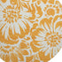 9' X 12' Orange And Ivory Floral Washable Area Rug With UV Protection