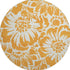 9' X 12' Orange And Ivory Floral Washable Area Rug With UV Protection