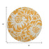 9' X 12' Orange And Ivory Floral Washable Area Rug With UV Protection