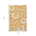 9' X 12' Orange And Ivory Floral Washable Area Rug With UV Protection