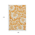 9' X 12' Orange And Ivory Floral Washable Area Rug With UV Protection