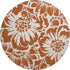 9' X 12' Rust And Ivory Floral Washable Area Rug With UV Protection