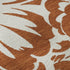 9' X 12' Rust And Ivory Floral Washable Area Rug With UV Protection