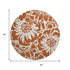 9' X 12' Rust And Ivory Floral Washable Area Rug With UV Protection