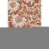 9' X 12' Rust And Ivory Floral Washable Area Rug With UV Protection