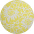 9' X 12' Yellow And Ivory Floral Washable Area Rug With UV Protection