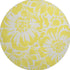 9' X 12' Yellow And Ivory Floral Washable Area Rug With UV Protection