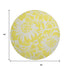 9' X 12' Yellow And Ivory Floral Washable Area Rug With UV Protection