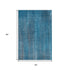 5' X 8' Blue And Gray Striped Washable Area Rug With UV Protection