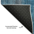 5' X 8' Blue And Gray Striped Washable Area Rug With UV Protection