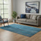 5' X 8' Blue And Gray Striped Washable Area Rug With UV Protection