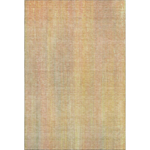 5' X 8' Blush And Gold Striped Washable Area Rug With UV Protection