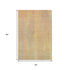 5' X 8' Blush And Gold Striped Washable Area Rug With UV Protection