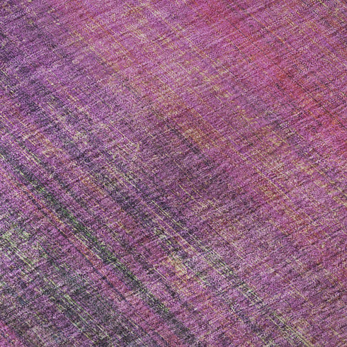 5' X 8' Lilac And Blush Striped Washable Area Rug With UV Protection