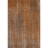 9' X 12' Rust And Gray Striped Washable Area Rug With UV Protection