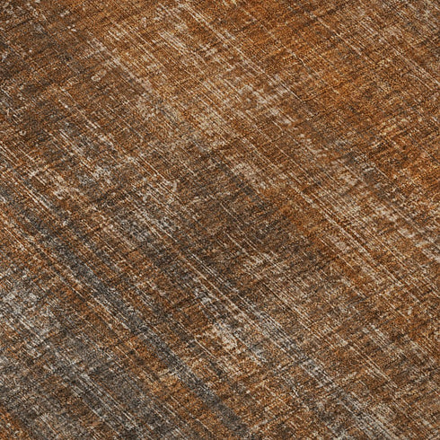 9' X 12' Rust And Gray Striped Washable Area Rug With UV Protection
