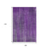 9' X 12' Purple And Ivory Striped Washable Area Rug With UV Protection