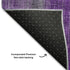 9' X 12' Purple And Ivory Striped Washable Area Rug With UV Protection