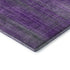 9' X 12' Purple And Ivory Striped Washable Area Rug With UV Protection