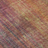 8' Red Yellow And Orange Striped Washable Round Rug With UV Protection