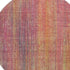 8' Red Yellow And Orange Striped Washable Round Rug With UV Protection