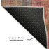 9' X 12' Red Yellow And Orange Striped Washable Area Rug With UV Protection