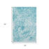 5' X 8' Teal And Ivory Abstract Washable Area Rug With UV Protection