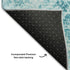 5' X 8' Teal And Ivory Abstract Washable Area Rug With UV Protection