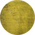 8' Gold And Gray Abstract Washable Round Rug With UV Protection