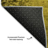 8' Gold And Gray Abstract Washable Round Rug With UV Protection