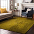 8' X 10' Gold And Gray Abstract Washable Area Rug With UV Protection